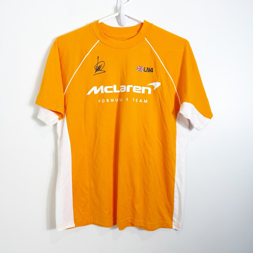 Abercrombie Kids McLaren F1 Tee Boys 17/18 Orange Lando Norris LN4 Graphic Shirt